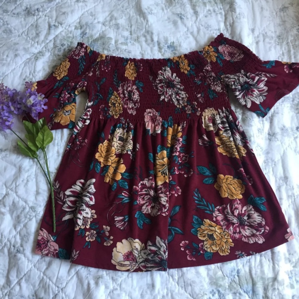 floral off shoulder top